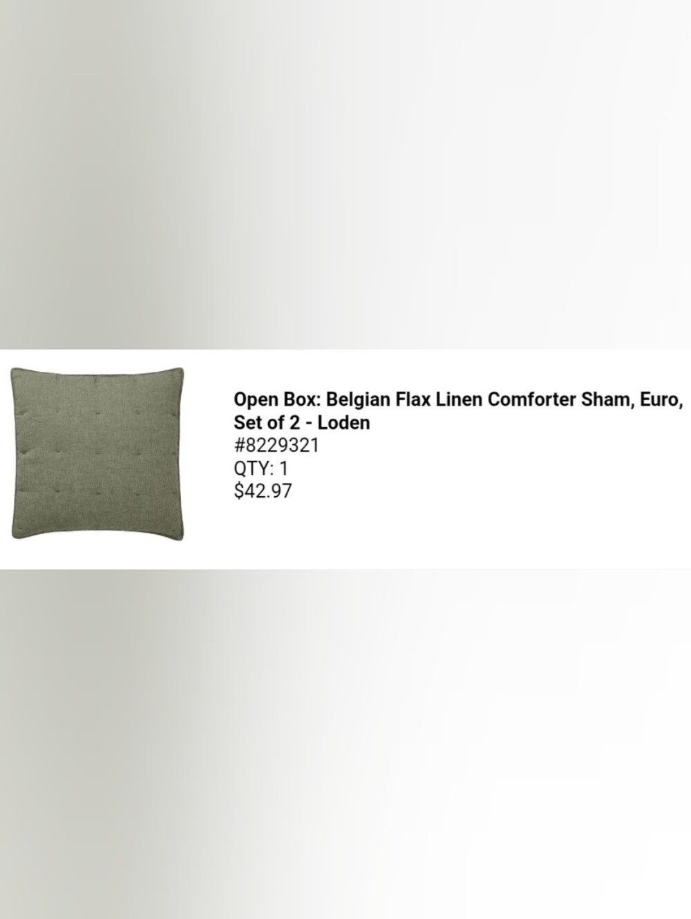 Pottery Barn Belgian Linen Comforter Euro Shams..x2